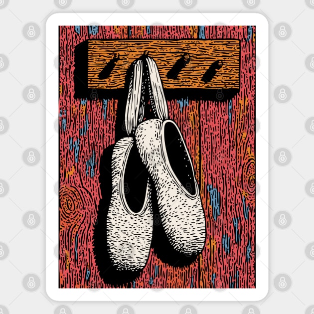 Vintage Ballet Shoes | The Dancer's Dream Magnet by TuncGK
